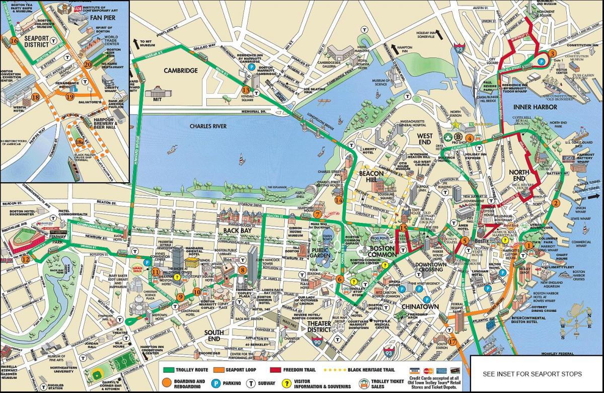 Boston atla arabası tur haritadan hop