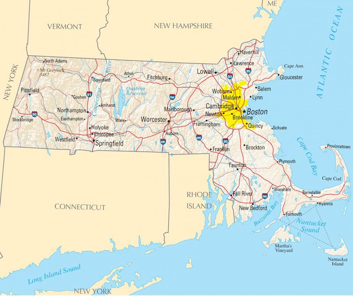 Boston haritası ABD