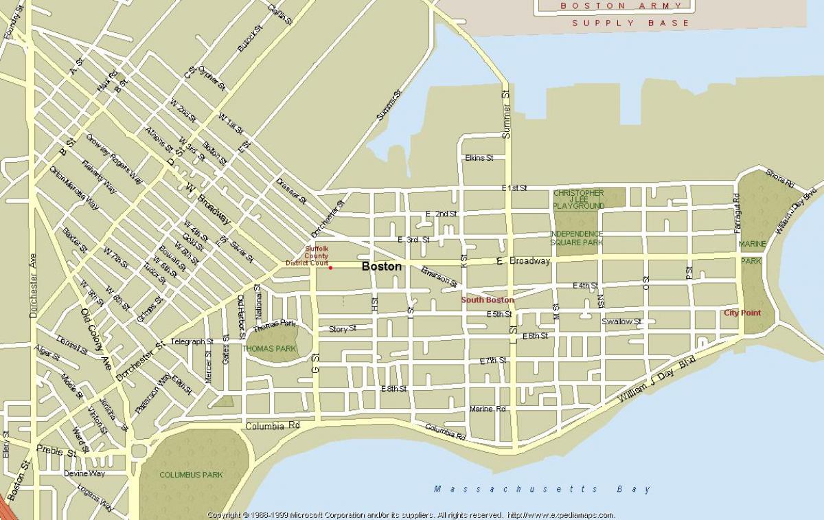 Boston haritası kitle
