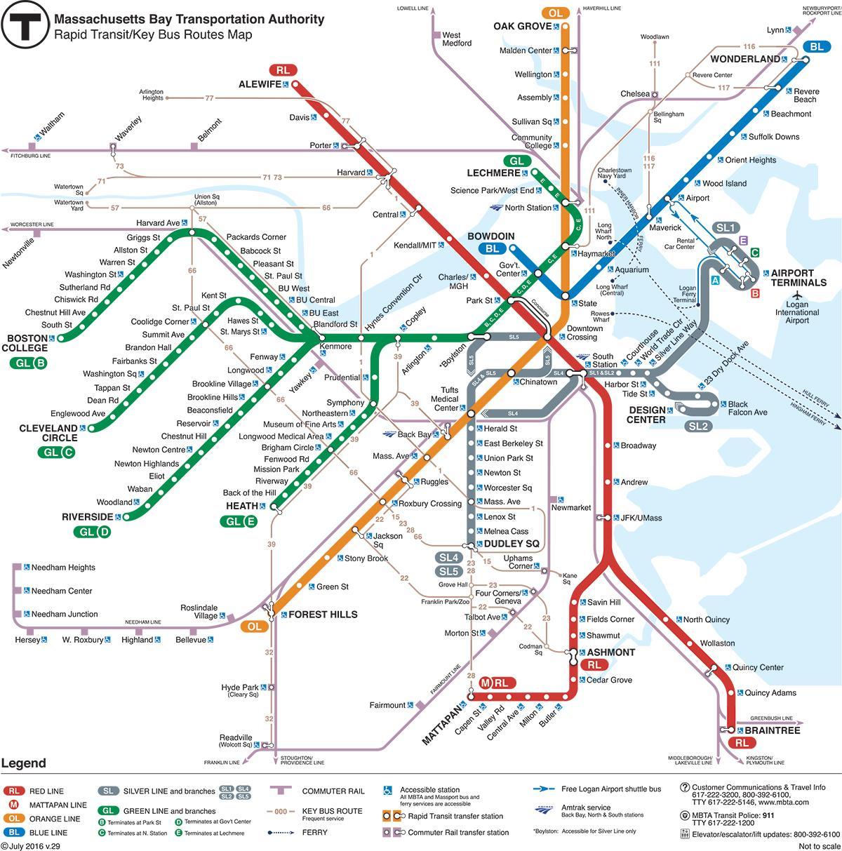 Boston haritası metro