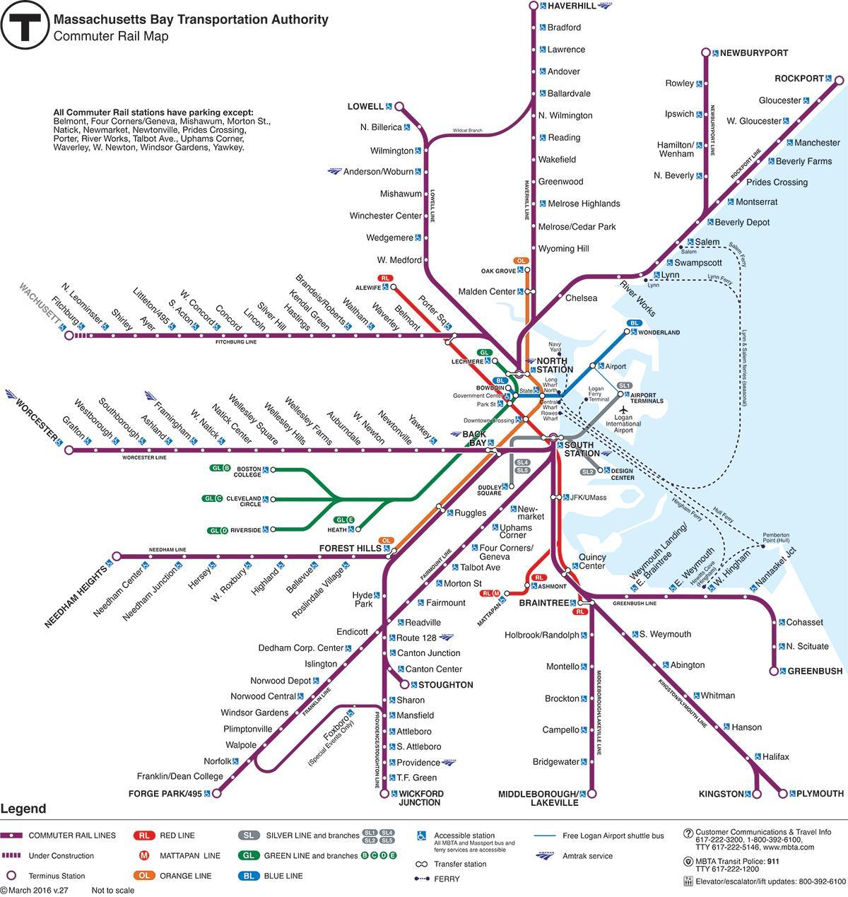 Boston tren istasyonu haritası
