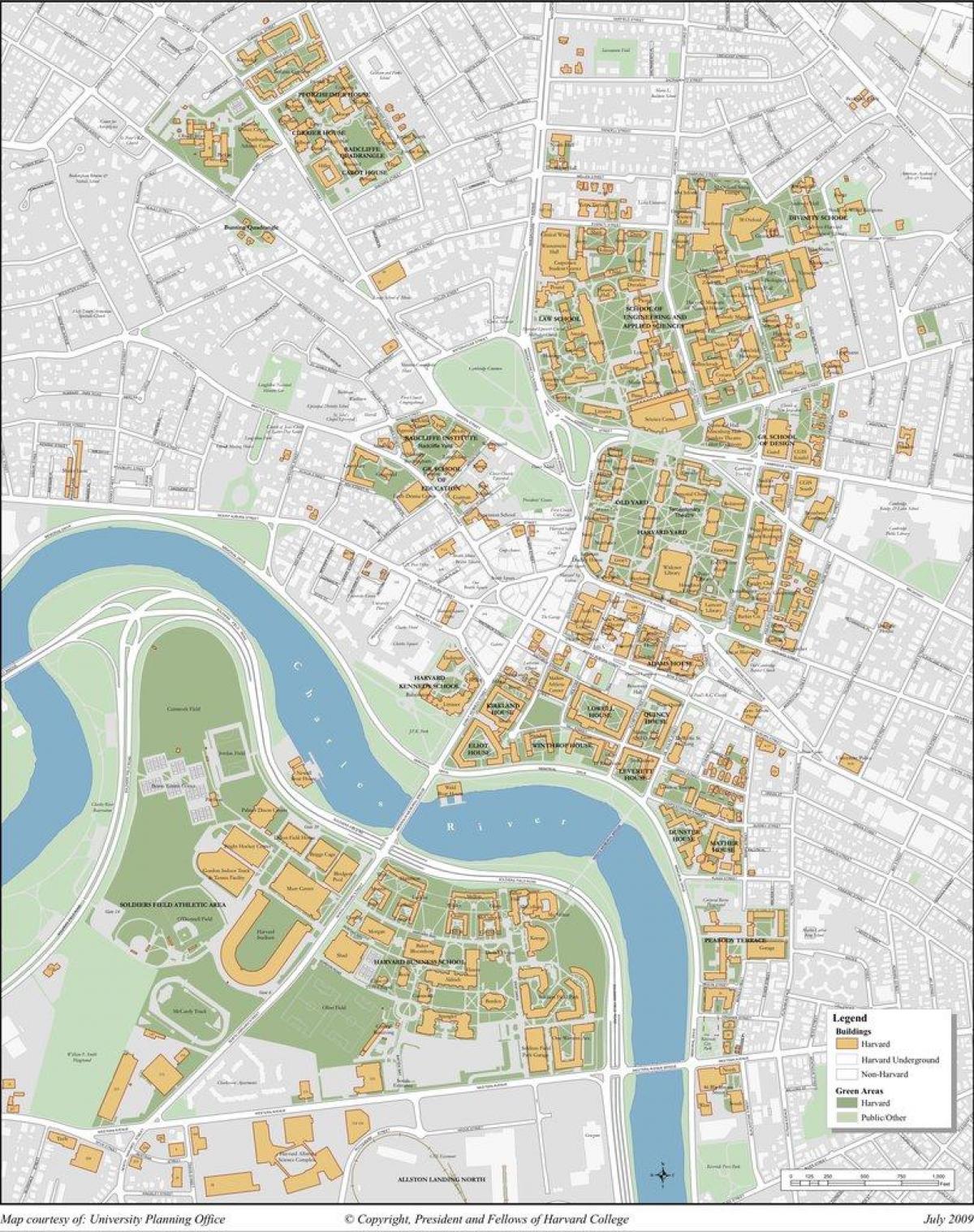 Harvard Üniversitesi kampüs haritası