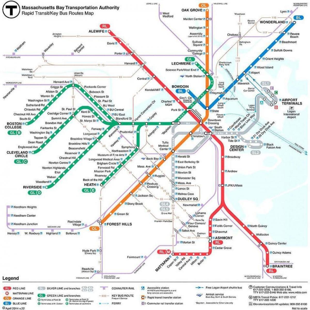 MBTA Boston haritası