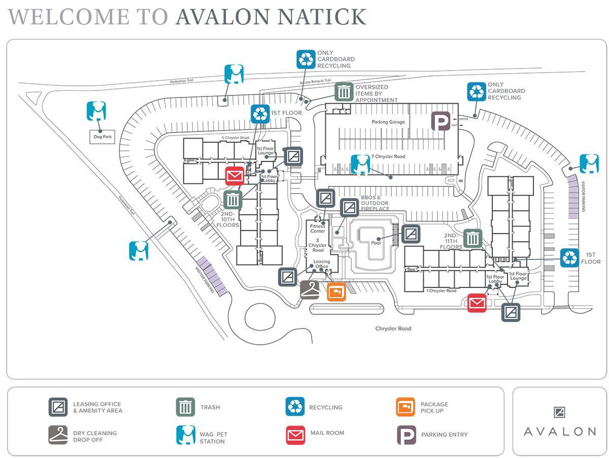 Natick haritası Alışveriş Merkezi