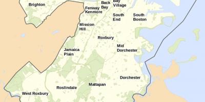 Boston haritası ve çevresi
