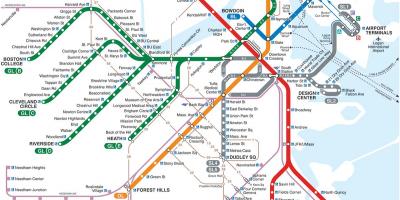 T tren Boston haritası