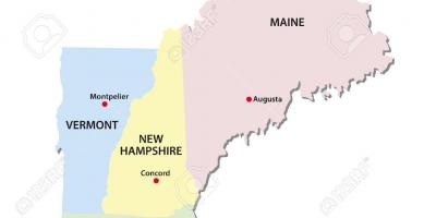 New England haritası Devletleri