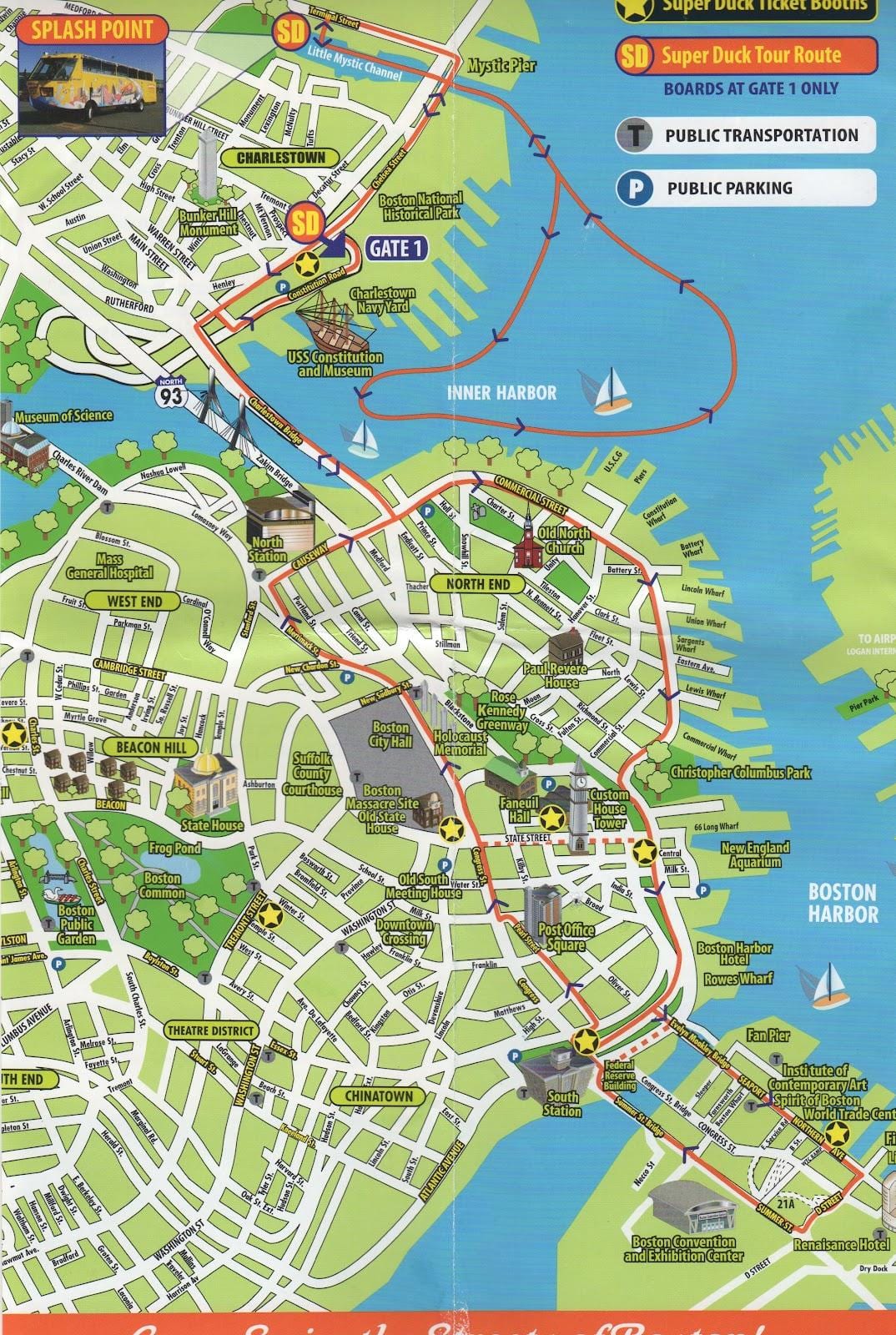 Boston haritası gezi