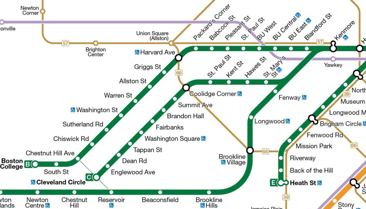 MBTA green line harita