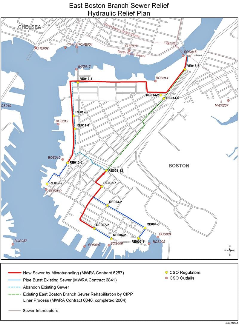 doğu Boston haritası