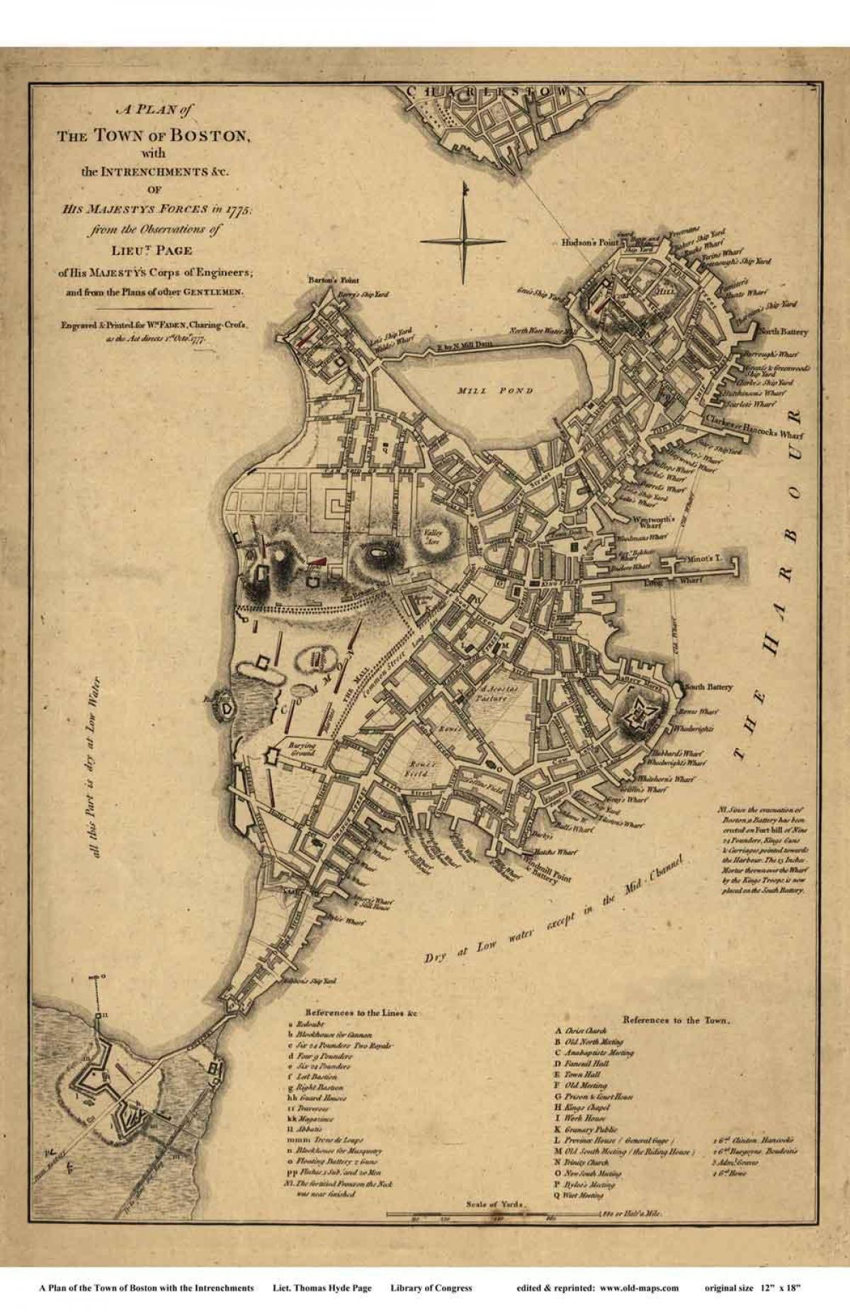 tarihi Boston haritası