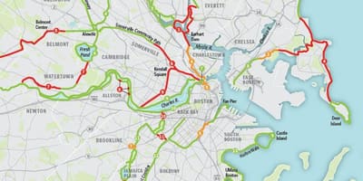 Boston haritası bisikleti
