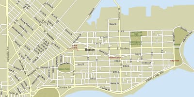 Boston haritası kitle