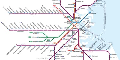 Boston tren istasyonu haritası