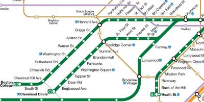MBTA green line harita