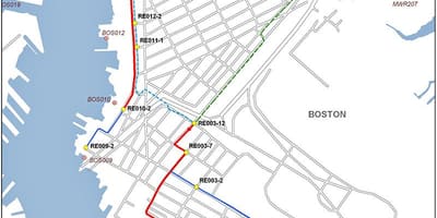 Doğu Boston haritası