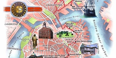 Boston haritası özgürlük yolu