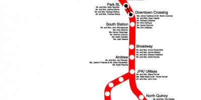 Red line Boston haritası